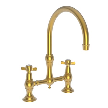 Newport Brass Kitchen Bridge Faucet in Satin Gold (Pvd) 9455-24S
